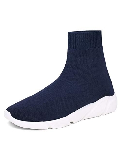 SUNROLAN Fashion Sneakers for Women and Men Lightweight Athletic Running Shoes Breathable Balenciaga Look Walking Sock Shoes