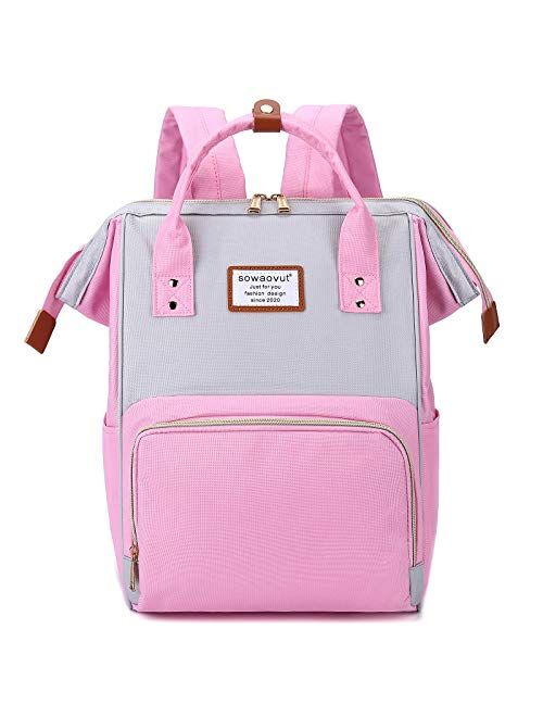 SOWAOVUT Laptop Backpack 15 Inch Casual Daypack Water Resistant Business Travel School Backpack for Women Student