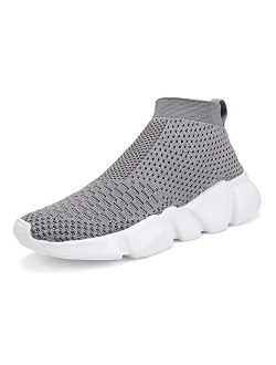 Casbeam Boys Fashion Sock Shoes Breathable Lightweight Balenciaga Look Casual Sports Walking Sneakers Slip on Shoes