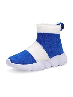 Casbeam Boys Fashion Sock Shoes Breathable Lightweight Balenciaga Look Casual Sports Walking Sneakers Slip on Shoes