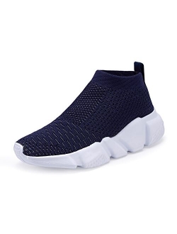 Casbeam Boys Fashion Sock Shoes Breathable Lightweight Balenciaga Look Casual Sports Walking Sneakers Slip on Shoes