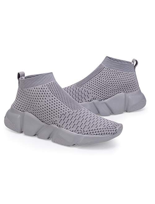 Casbeam Boys Fashion Sock Shoes Breathable Lightweight Balenciaga Look Casual Sports Walking Sneakers Slip on Shoes