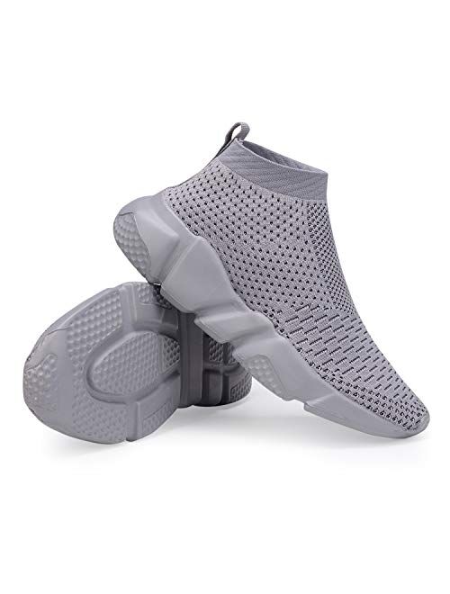 Casbeam Boys Fashion Sock Shoes Breathable Lightweight Balenciaga Look Casual Sports Walking Sneakers Slip on Shoes