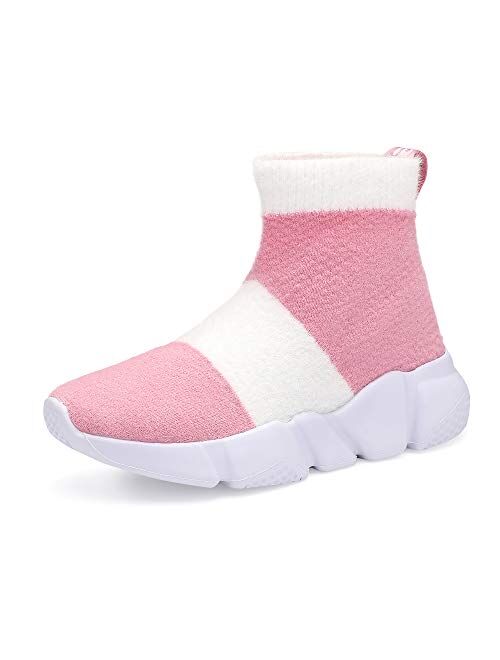 Casbeam Boys Fashion Sock Shoes Breathable Lightweight Balenciaga Look Casual Sports Walking Sneakers Slip on Shoes