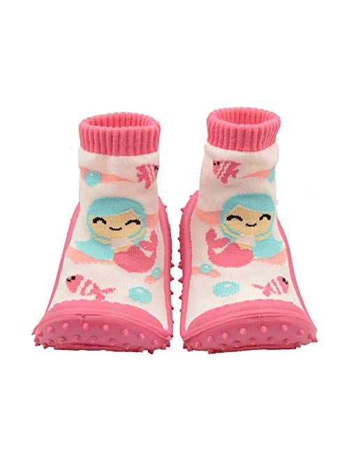 Skidders Baby Toddler Girls Grip with Rubber Soles Non-Slip Flexible Shoes