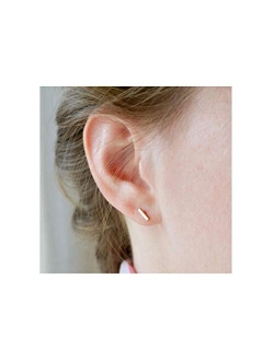 Dainty Hoop Earrings for Women 14K Real Gold Plated Cuff Earrings Huggie Stud for Women