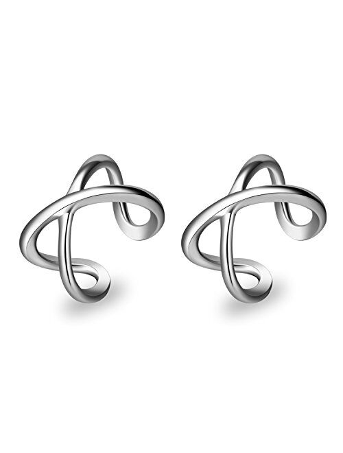 YFN Ear Cuff Earring for Women 925 Sterling Silver Non Pierced Ear Cartilage Clip Earrings for Women Girl