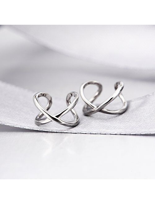 YFN Ear Cuff Earring for Women 925 Sterling Silver Non Pierced Ear Cartilage Clip Earrings for Women Girl