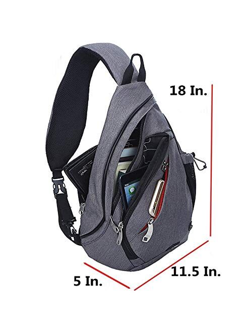 Pioneeryao 19'' Sling Bag Backpack Crossbody Bag Shoulder Bag