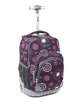 Tilami Kids Rolling Backpack 18 inch Boys and Girls Laptop Backpack