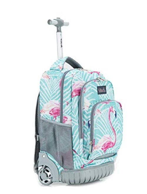 Tilami Kids Rolling Backpack 18 inch Boys and Girls Laptop Backpack