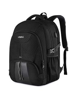 Extra Large Backpack for Men 50L,Durable Travel Laptop Backpack Gifts for Women Men with USB Charging Port,TSA Friendly Big Business Computer Bag College School Bookbags 