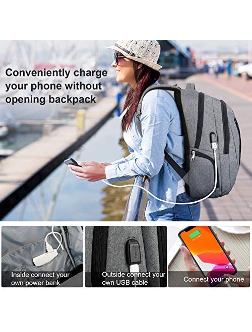 Tigernu Laptop Backpack with USB Charging Port for Men Women 15.6 inch MacBook