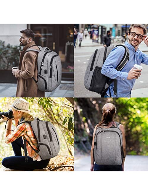 Tigernu Laptop Backpack with USB Charging Port for Men Women 15.6 inch MacBook