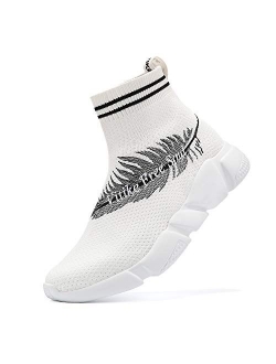 JMFCHI Womens Walking Shoes Sock Sneakers Girls Running Shoe Balenciaga Look Sneaker Mesh Air Cushion Slip-on Running Shoes