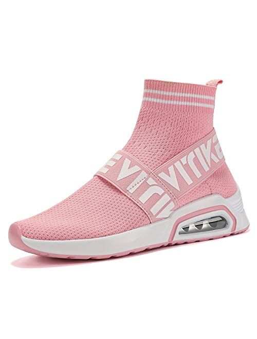 JMFCHI Womens Walking Shoes Sock Sneakers Girls Running Shoe Balenciaga Look Sneaker Mesh Air Cushion Slip-on Running Shoes