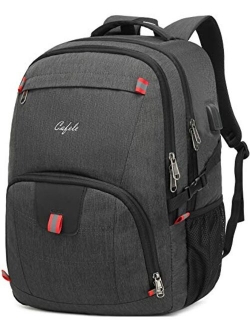 CAFELE 17.3 Laptop Backpack Travel Computer Backpack College Bookbag School Backpack with USB Charging Port