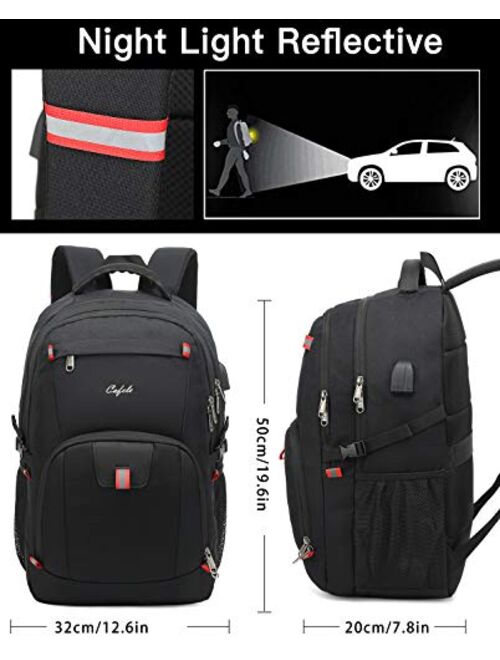 CAFELE 17.3 Laptop Backpack Travel Computer Backpack College Bookbag School Backpack with USB Charging Port