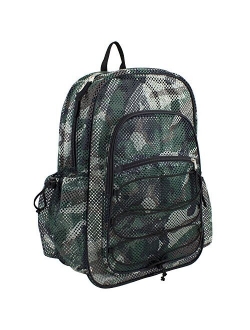 Eastsport XL Semi-Transparent Mesh Backpack with Comfort Padded Straps and Bungee