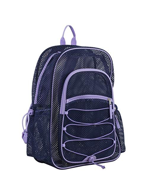 Eastsport XL Semi-Transparent Mesh Backpack with Comfort Padded Straps and Bungee