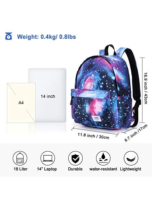 School backpack for Girls Boys,Water Resistant Durable Casual Basic Bookbag for Students