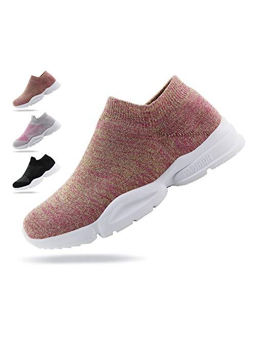 JABASIC Women Breathable Balenciaga Look Knit Shoes Casual Slip On Walking Sneakers