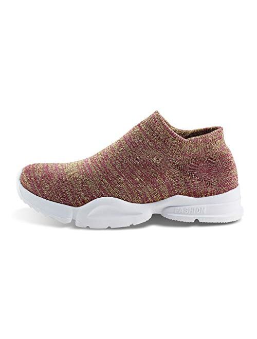 JABASIC Women Breathable Balenciaga Look Knit Shoes Casual Slip On Walking Sneakers