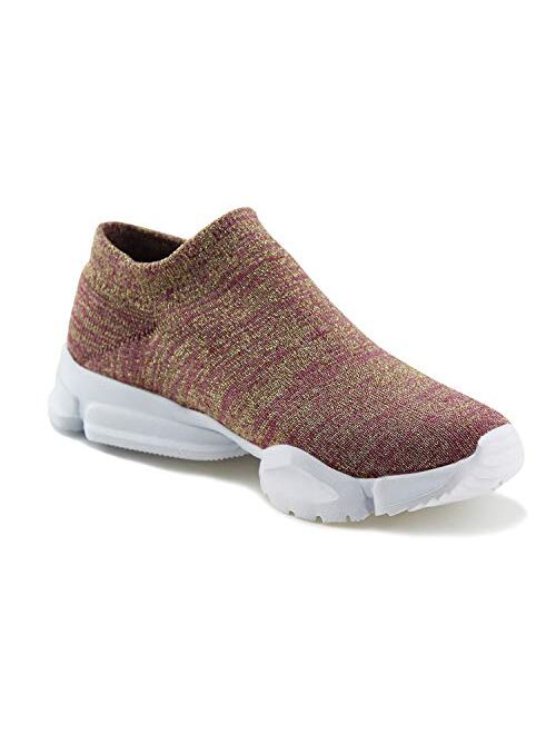 JABASIC Women Breathable Balenciaga Look Knit Shoes Casual Slip On Walking Sneakers