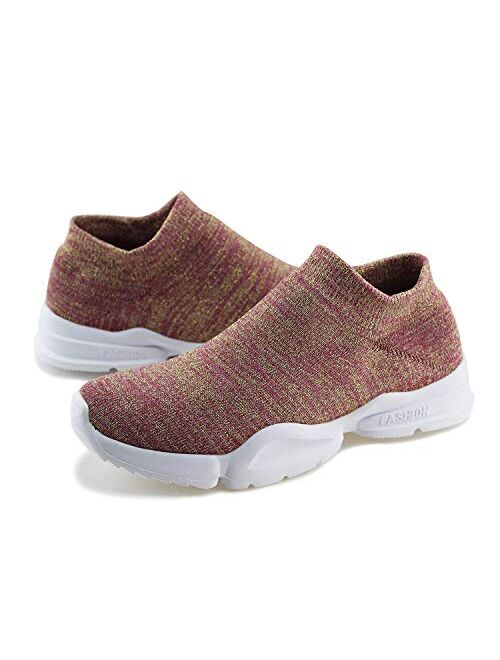 JABASIC Women Breathable Balenciaga Look Knit Shoes Casual Slip On Walking Sneakers