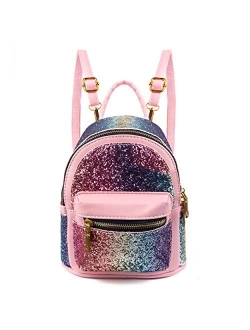 SEALINF Women Girl Bling Mini Backpack Convertible Shoulder Cross Bags Purse