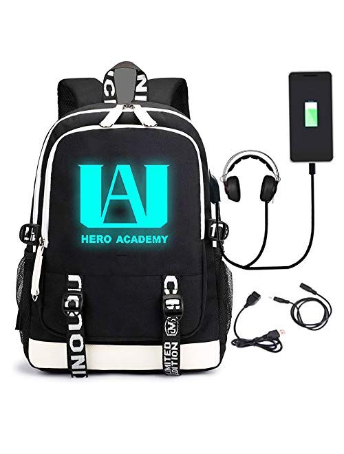 My Hero Academia Backpack School Bag BNHA Laptop Backpack for Women Men BNHA Backpack