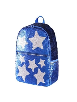 Sequin School Backpack for Girls Boys Kids Cute Kindergarten Elementary Book Bag Bookbag Glitter Sparkly Back Pack