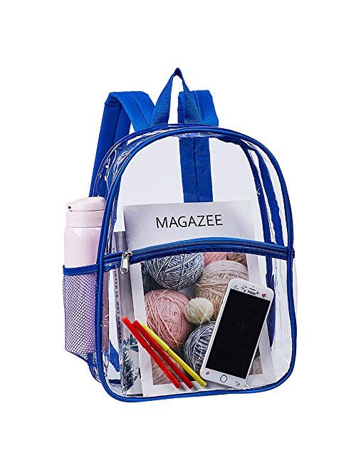 Heavy Duty Clear Backpack, Transparent PVC Concert Mini Backpacks, See Through Outdoor Bag for Security Travel, Sports Events