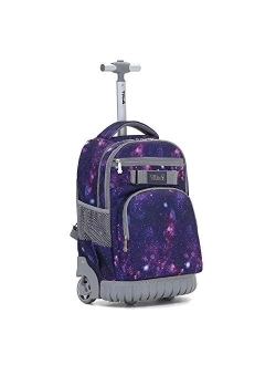 Rolling Backpack 19 inch Wheeled LAPTOP Boys Girls Travel School Student Trip