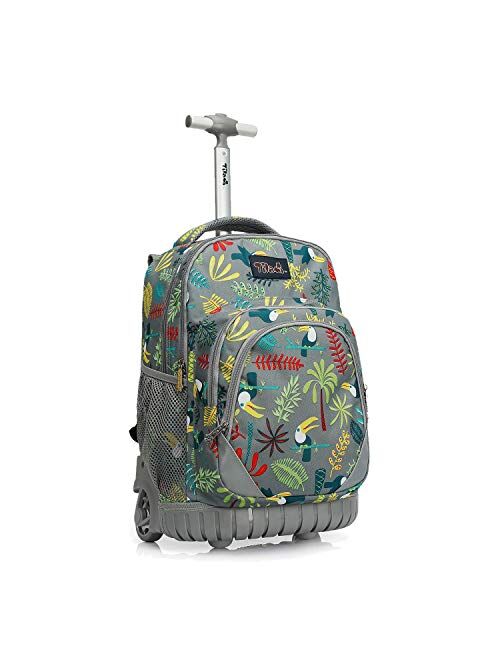 Rolling Backpack 19 inch Wheeled LAPTOP Boys Girls Travel School Student Trip