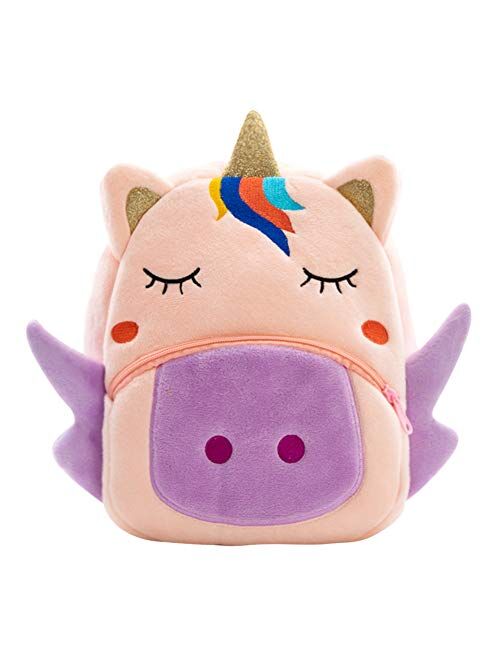 Cute Kids Toddler Backpack Plush Toy Animal Cartoon Children Bag for 2~5 Years Baby