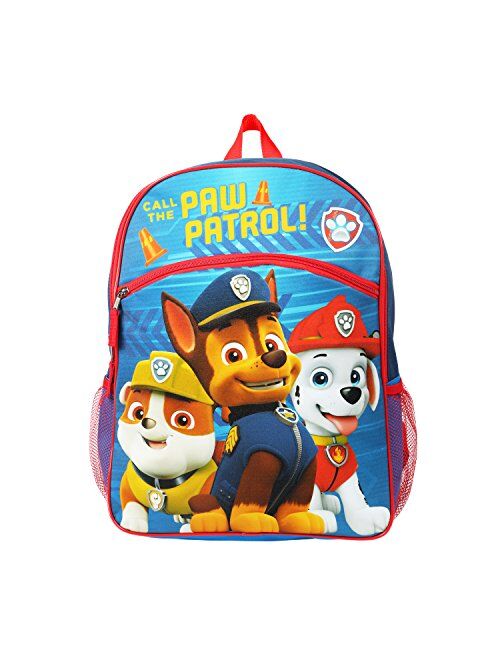 Nickelodeon Paw Patrol Boys Blue 16" Backpack Back to School Essentials Set