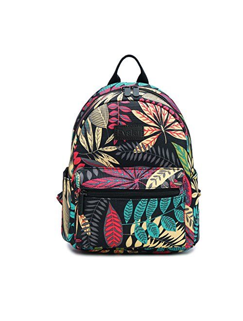 Fvstar Floral Cute Teen Girls Backpack Purse Outdoor Mini Backpack Purse Canvas Travel Bags