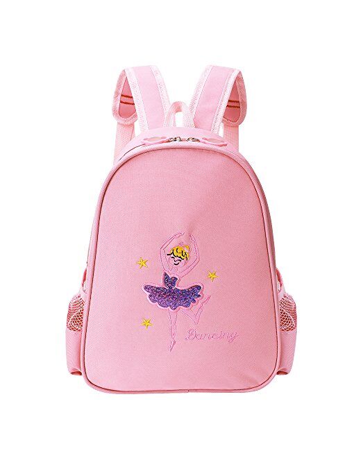 BAOHULU Toddler Backpack Ballet Dance Bag 9 Colors for Girls 2-8Y