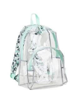 Eastsport Clear Dome Backpack with Adjustable Printed Padded Straps