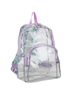 Eastsport Clear Dome Backpack with Adjustable Printed Padded Straps