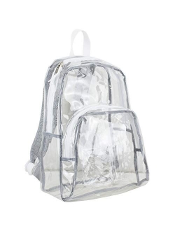 Eastsport Clear Dome Backpack with Adjustable Printed Padded Straps