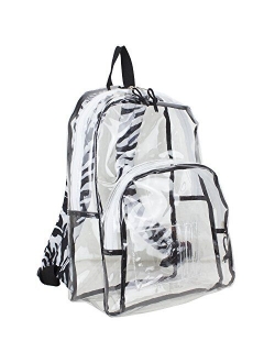 Eastsport Clear Dome Backpack with Adjustable Printed Padded Straps