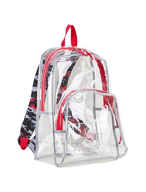 Eastsport Clear Dome Backpack with Adjustable Printed Padded Straps