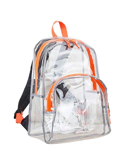 Eastsport Clear Dome Backpack with Adjustable Printed Padded Straps