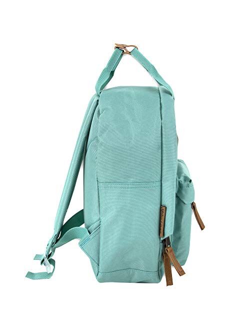 Canvas Mini Backpack for Everyday & Day Pack Rucksack in Solid Color Blocks