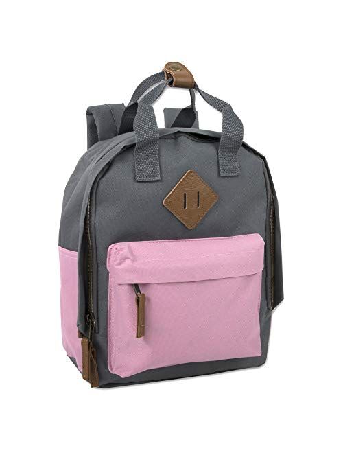 Canvas Mini Backpack for Everyday & Day Pack Rucksack in Solid Color Blocks