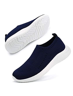Ablanczoom Men's Athletic Balenciaga Look Walking Shoes Comfortable Lightweight Running Shoes Breathable Knit Slip on Sneakers