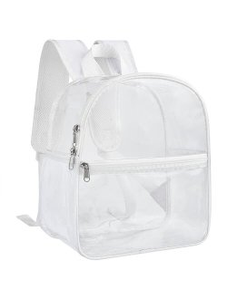 Clear Backpack Mini Stadium Approved, Cold-Resistant See Through Backpack, Water proof Transparent Backpack for Work, Security Travel, Concert & Sport Event