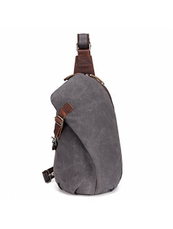 AOTIAN Unisex Sling Backpack Waxed Canvas Crossbody Bag 10 Liters